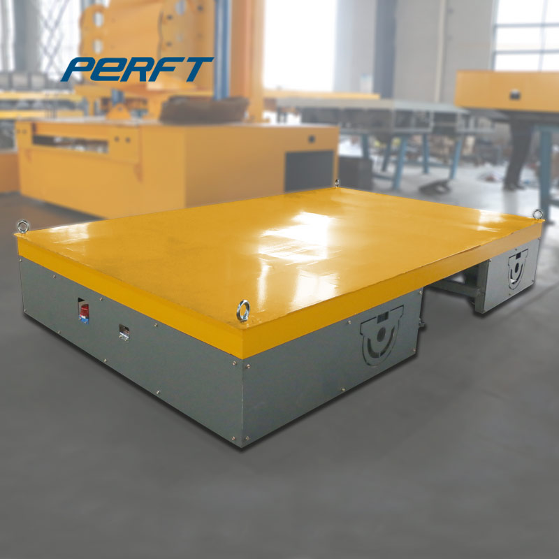 industrial motorized material handling cart with pp guardrail 80t-Perfect Hydraulic Lifting Transfer Cart